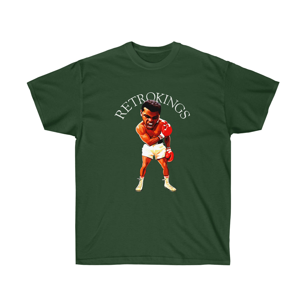 Rap Ali Retroking Men T-Shirt - Forest Green, XL image