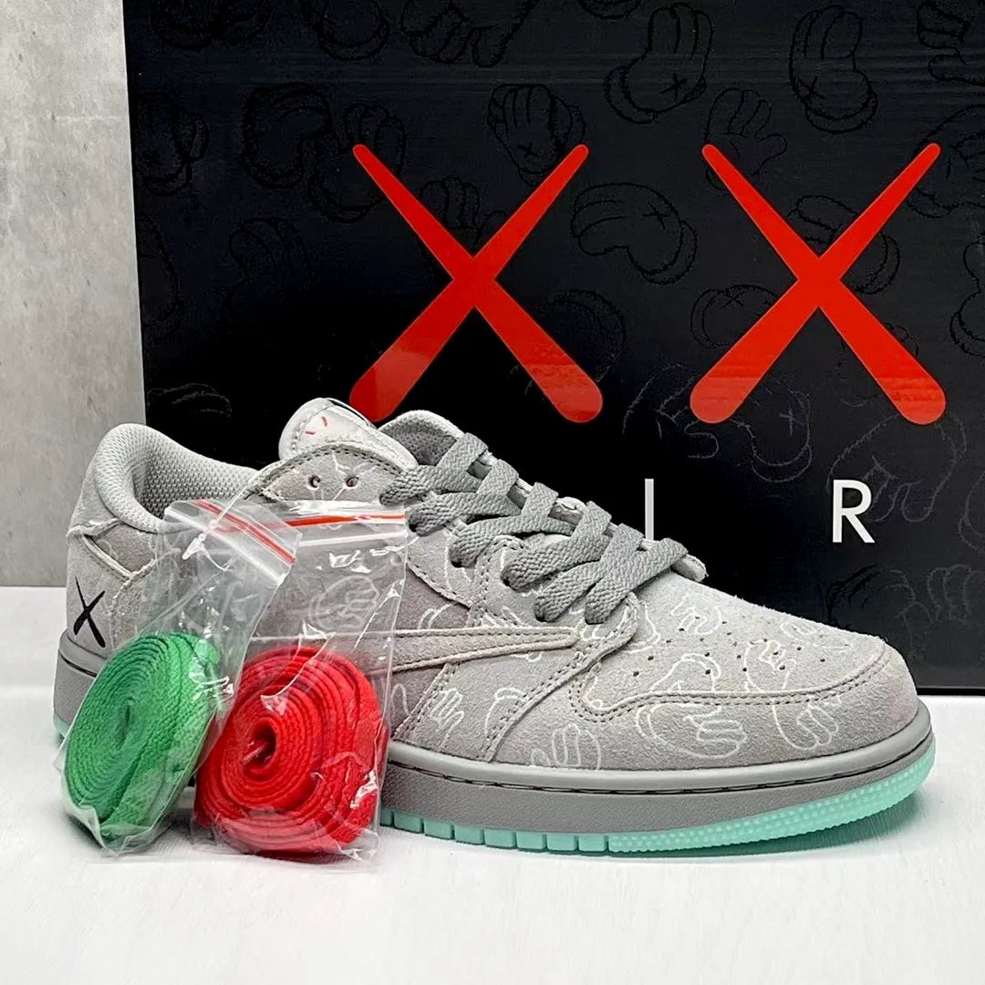 Travis Scott x KAWS x AJ 1 Low OG Cool Grey Shoes Sneakers – nk0004638 image 3