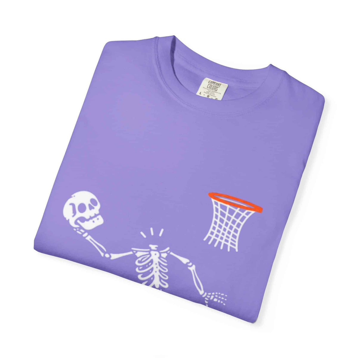 Halloween Basketball Skeleton Unisex Garment-Dyed T-shirt image 72