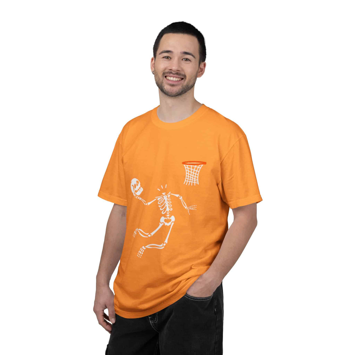 Halloween Basketball Skeleton Unisex Garment-Dyed T-shirt image 66