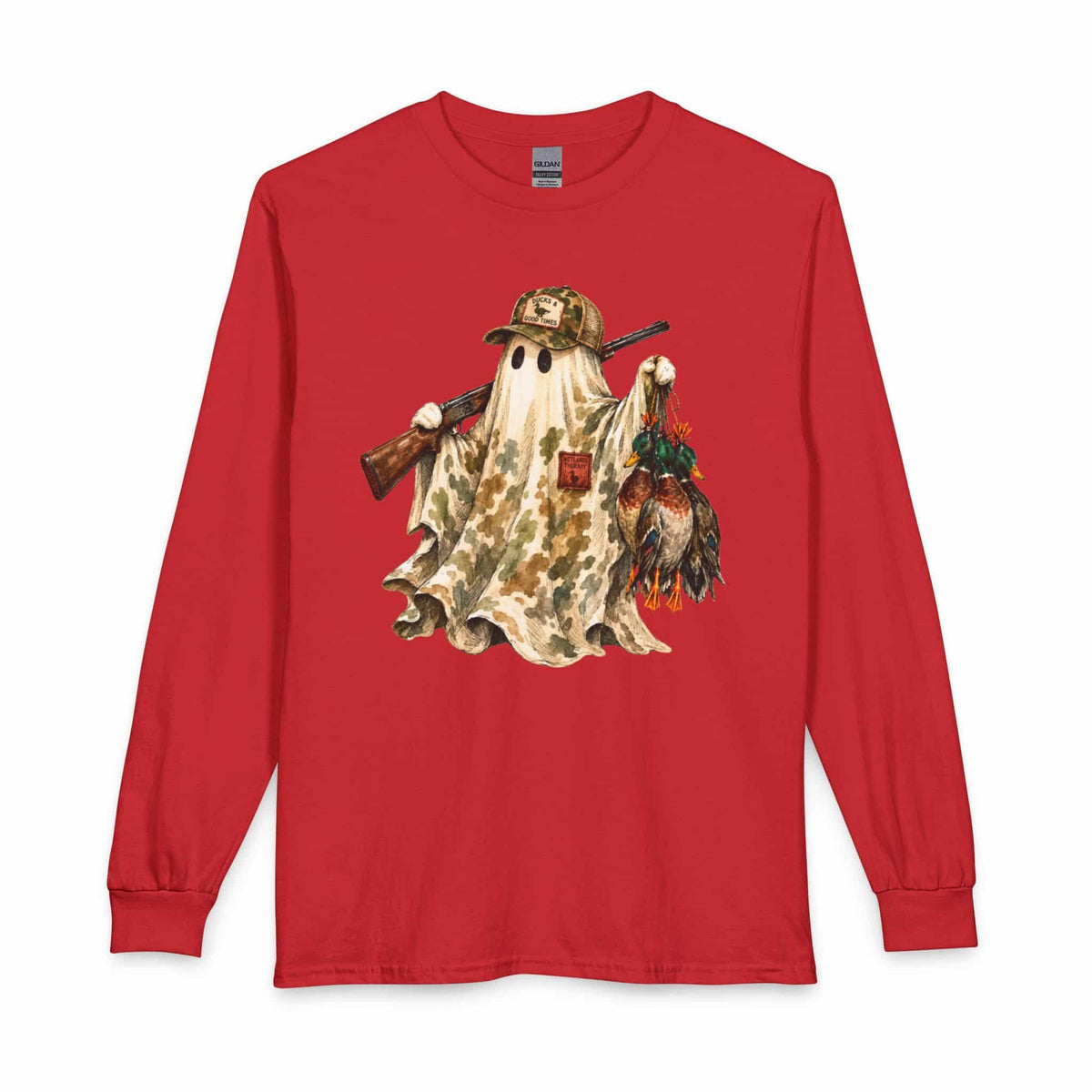 Hunting Season Spooky Camo Mallards Long Sleeve T-Shirt image