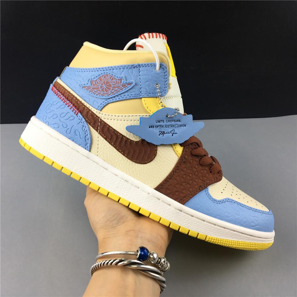 AJ 1 Mid SE Fearless Maison Chateau Rouge Shoes Sneakers - nk0000212 image 9