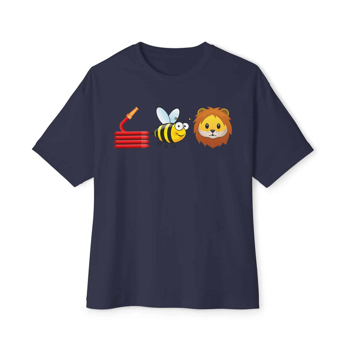 Bee Unisex Oversized Boxy Tee - Navy, 3XL image