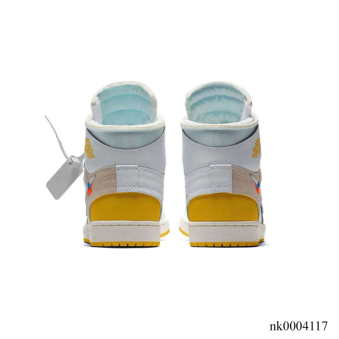 OW x AJ 1 High OG Canary Shoes Sneakers - nk0004117 image 3