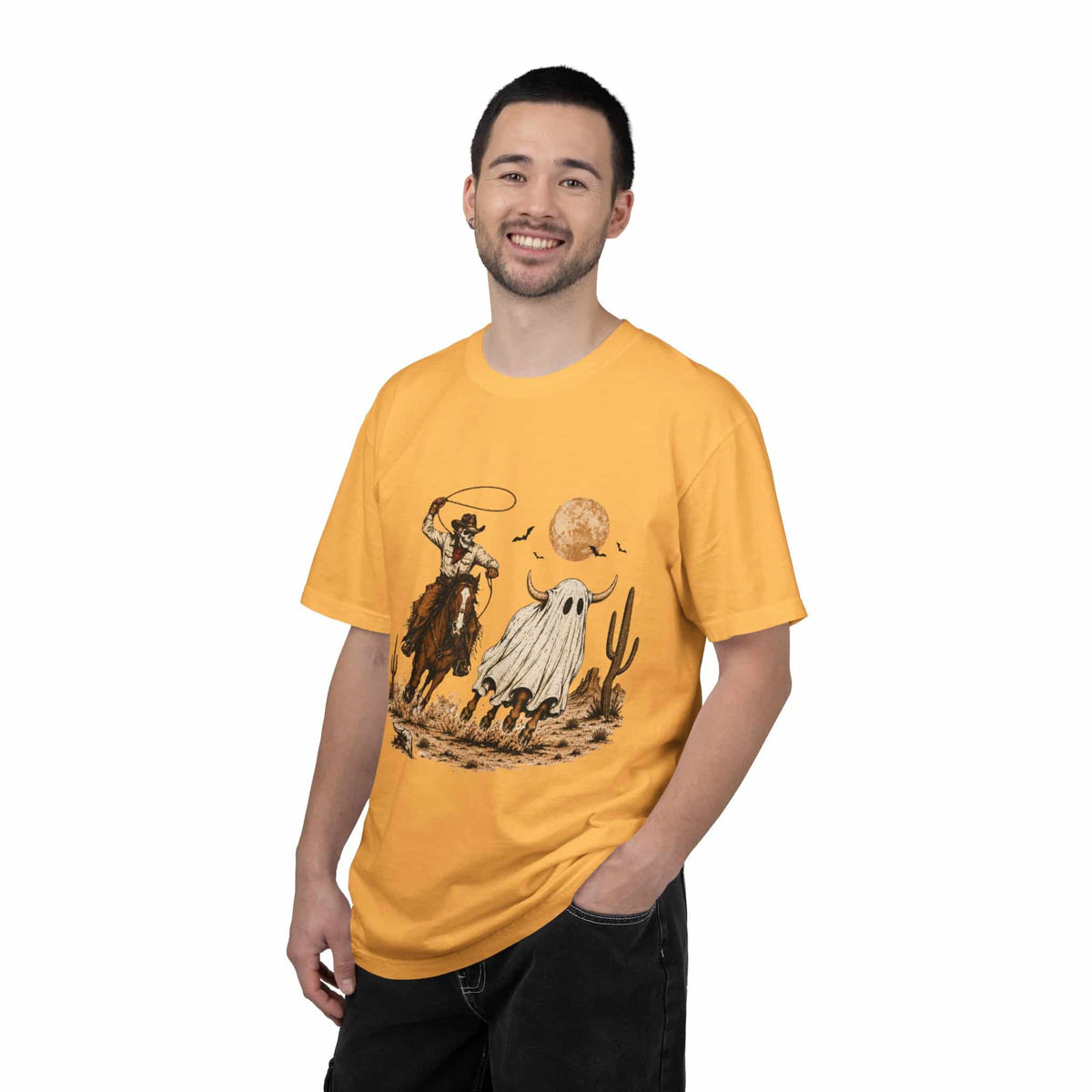 Halloween Basketball Skeleton Unisex Garment-Dyed T-shirt image 50