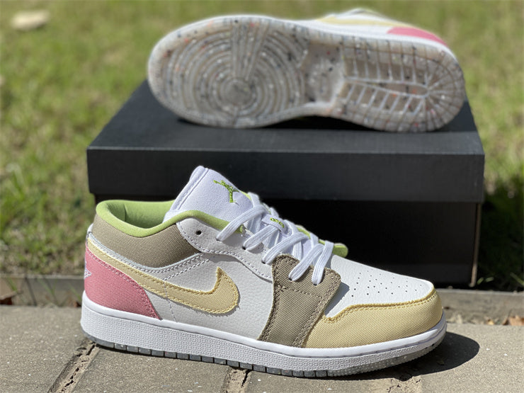 AJ 1 Low Pastel Grind Vivid Green Shoes Sneakers - nk0001987 image 10