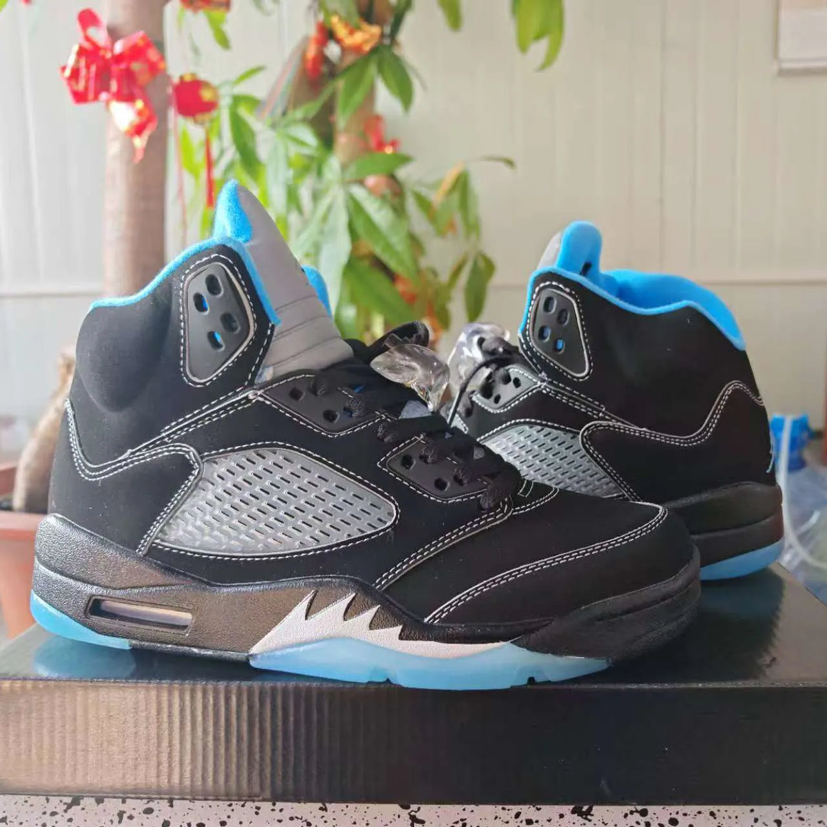 AJ 5 Black UNC/ Black Carolina Shoes Sneakers - nk0004731 image 3