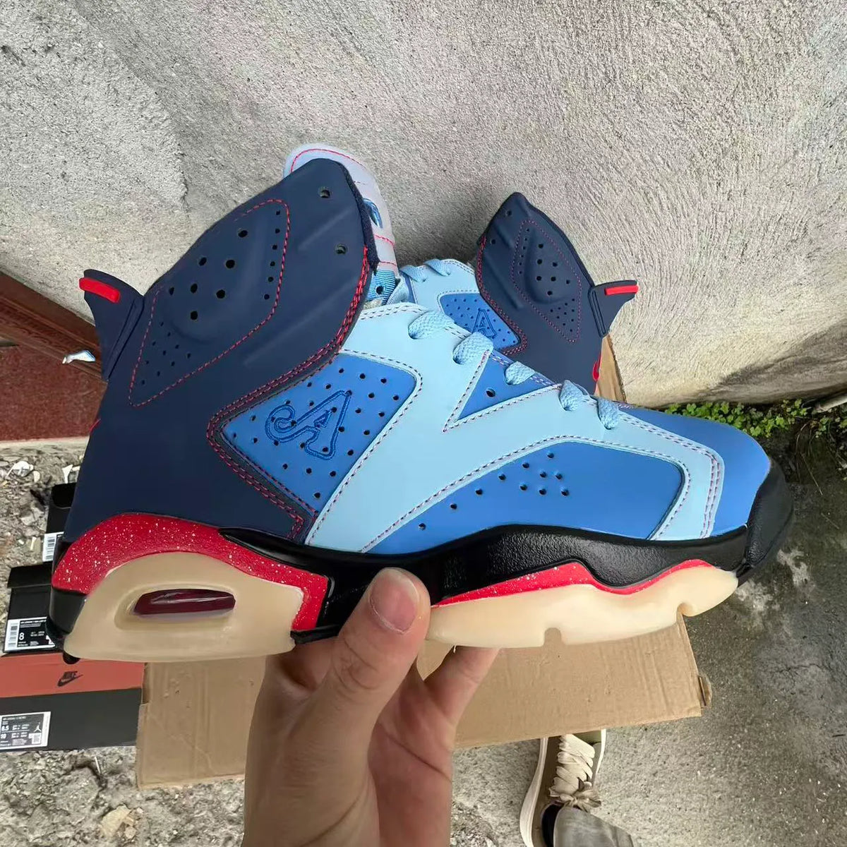 Awake NY x AJ 6 “Midnight Navy”/“Blueberry” Shoes Sneakers - nk0005225 image 8