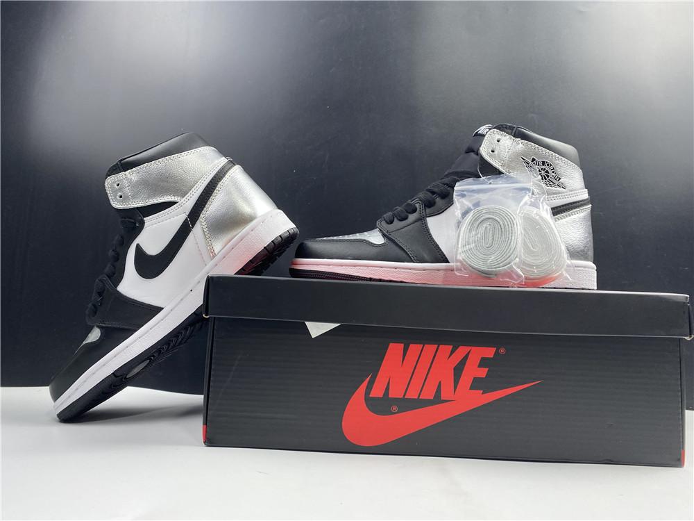 AJ 1 High OG WMNS Silver Toe Shoes Sneakers - nk0001426 image 13