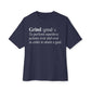 Grind Definition Unisex Oversized Boxy Tee - Navy, 2XL image