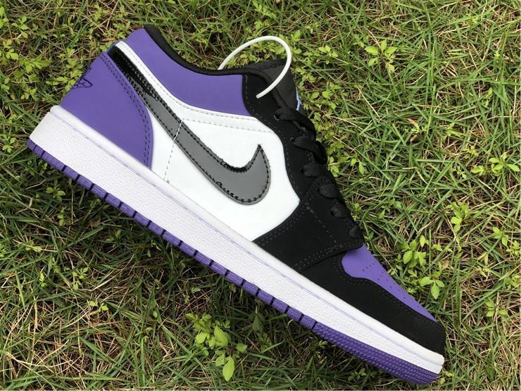 AJ 1 Low Court Purple (GS) Shoes Sneakers - nk0000731 image 11