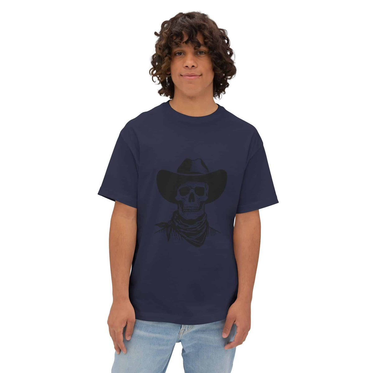 Outlaw Skull Unisex Oversized Boxy Tee image 40