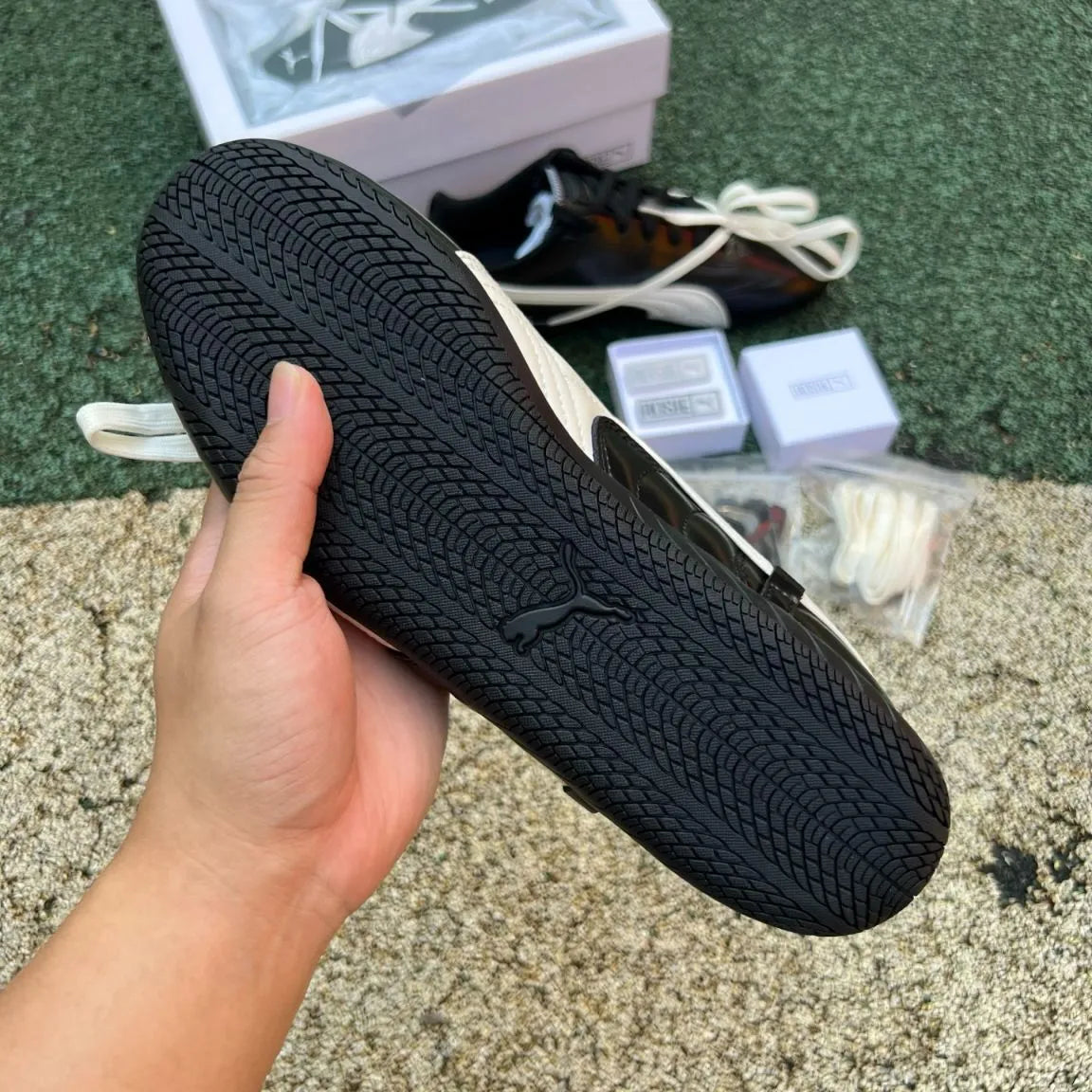 Rosé x PM Speedcat Premium Leather Black Shoes Sneakers - pm0000015 image 5