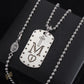 CH M Love Pattern Square Necklace - CH0006 image 3