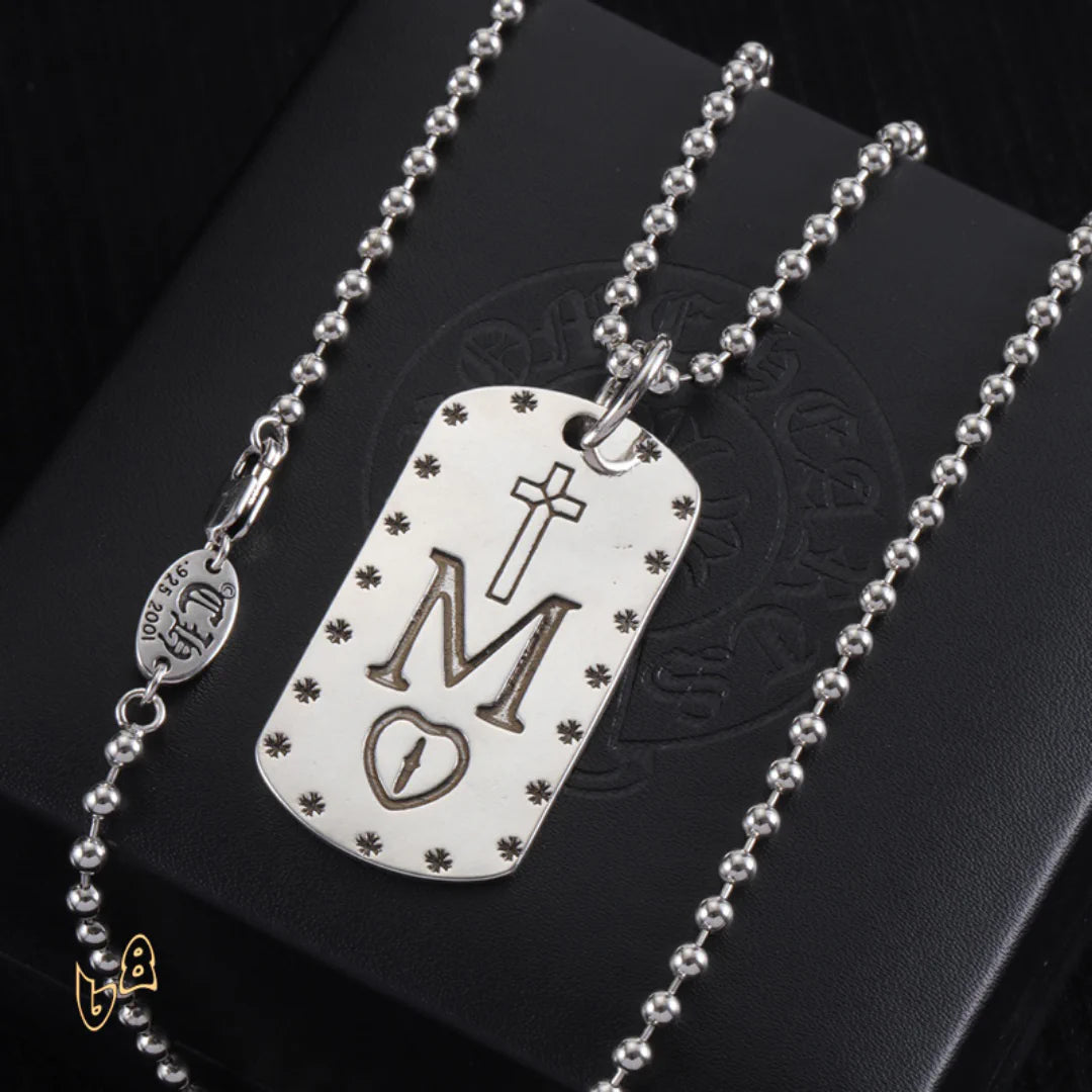 CH M Love Pattern Square Necklace - CH0006 image 3