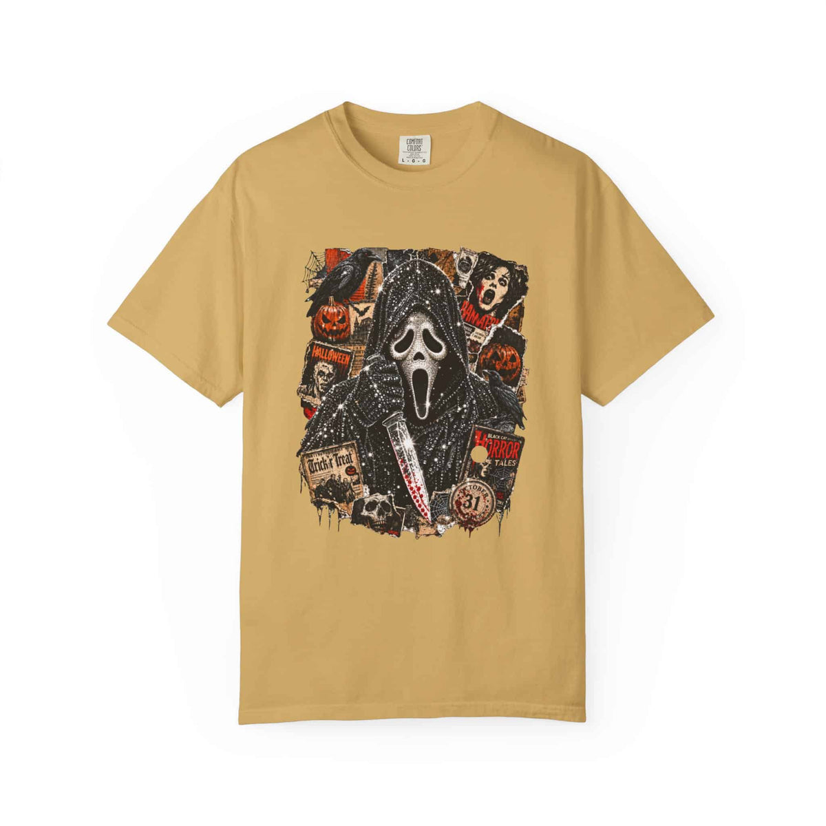 Halloween Horror Unisex Garment-Dyed T-shirt image