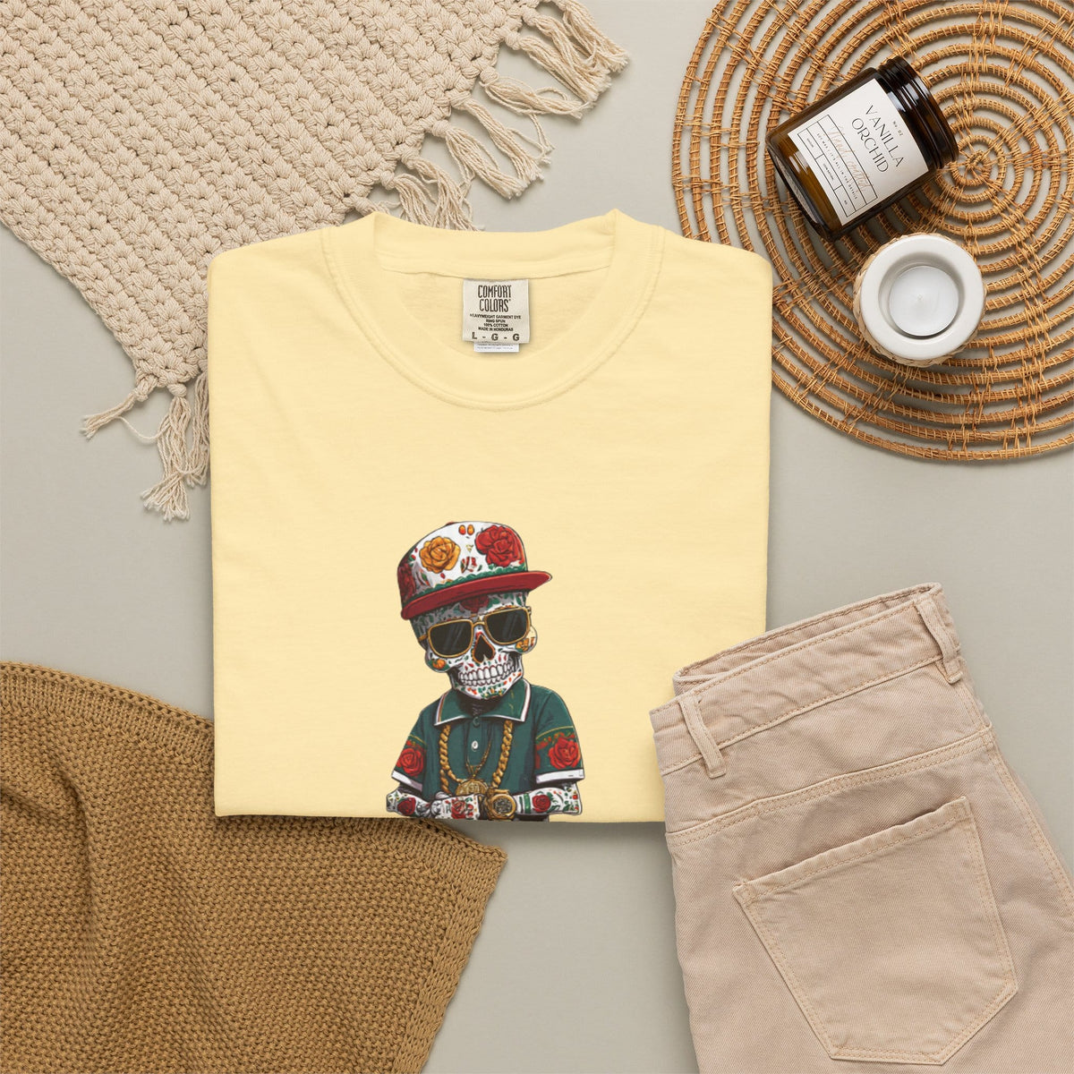 Skull Luxury Unisex Garment-Dyed T-shirt image 21
