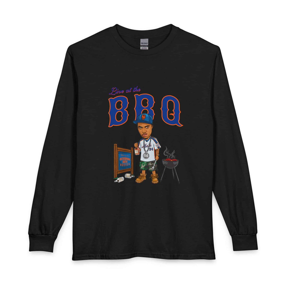 Rap Nas Live At The BBQ Long Sleeve T-Shirt image