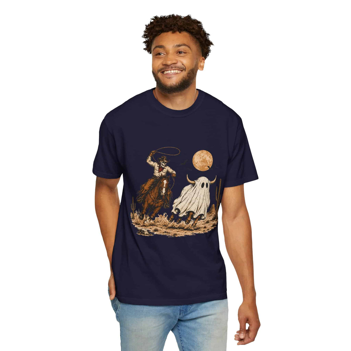 Halloween Basketball Skeleton Unisex Garment-Dyed T-shirt image 122