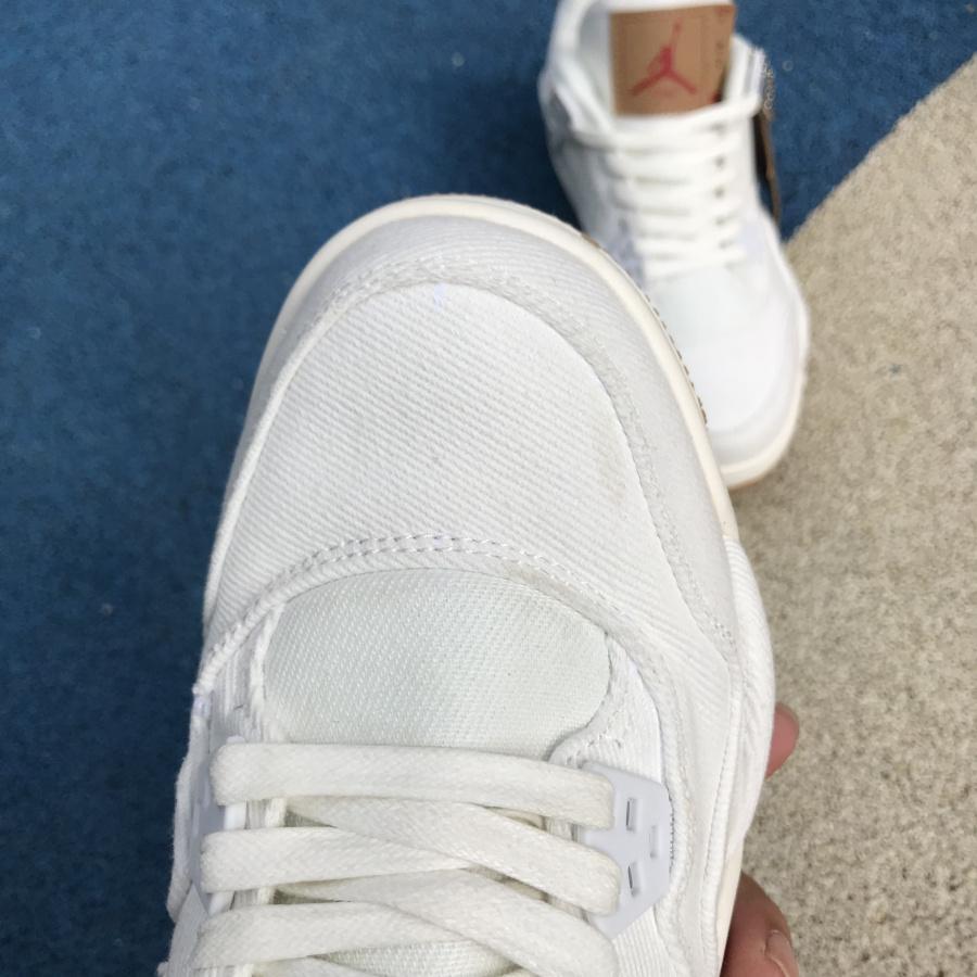 AJ 4 Retro Levi's White (Levi's Tag) Shoes Sneakers - nk0000657 image 14