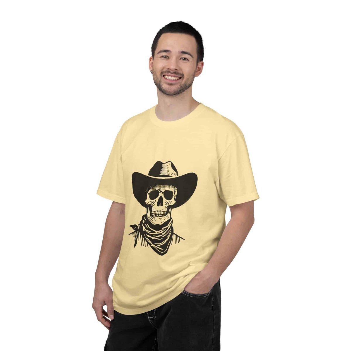 Outlaw Skull Unisex Garment-Dyed T-shirt image 25