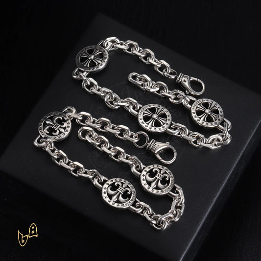 CH Cross Flower Chain Bracelet - CH0081 image 2