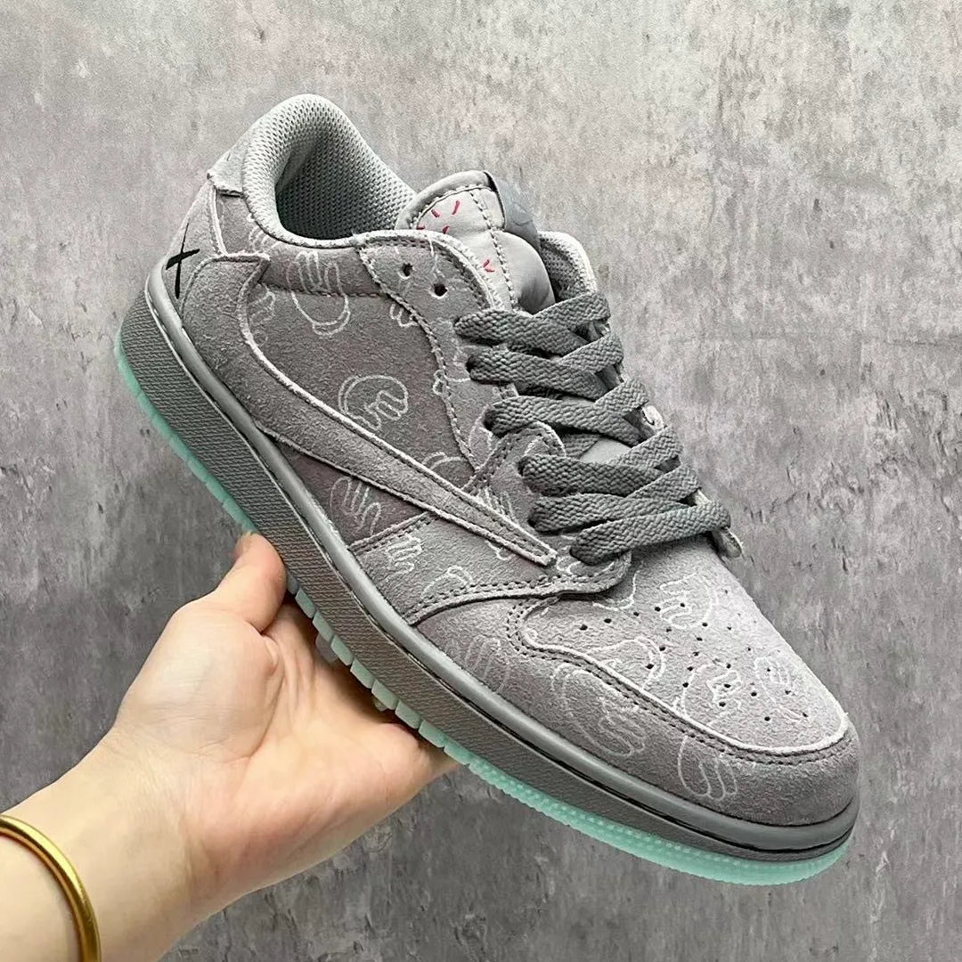 Travis Scott x KAWS x AJ 1 Low OG Cool Grey Shoes Sneakers – nk0004638 image 4