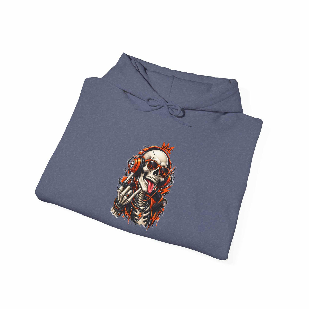 Neon Skull DJ Hooded Sweatshirt image 93