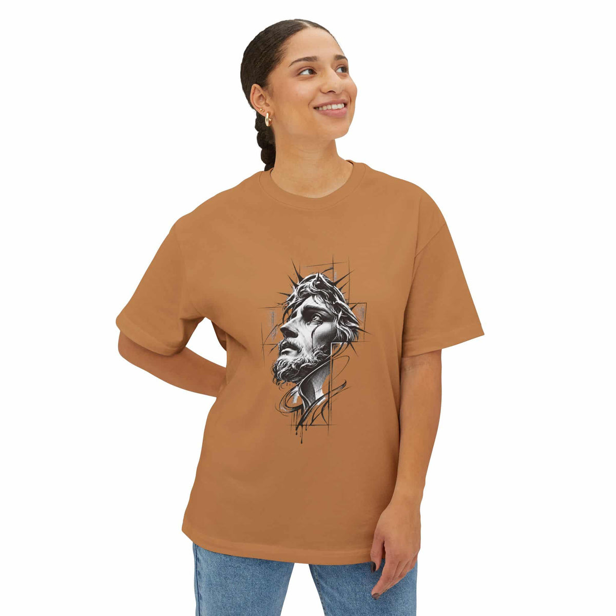 Crown of Faith 1 Unisex Oversized Boxy Tee image 18