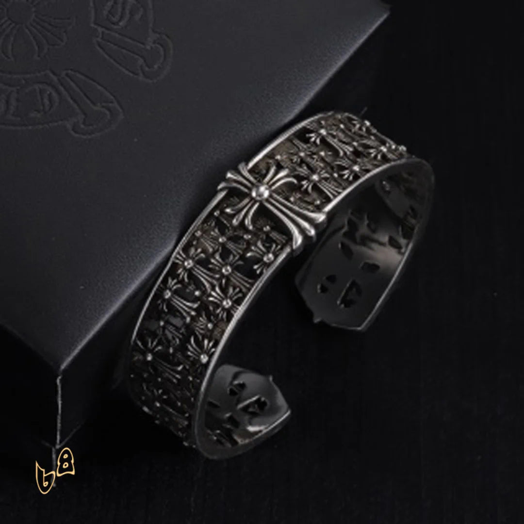 CH Chunky Cross Link Cuff Bracelet - CH0080 image 3