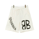 BLCG BB Graffiti Logo Shorts in White – 609 – blcg0000609