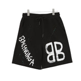 BLCG BB Graffiti Logo Shorts in Black – 610 – blcg0000610