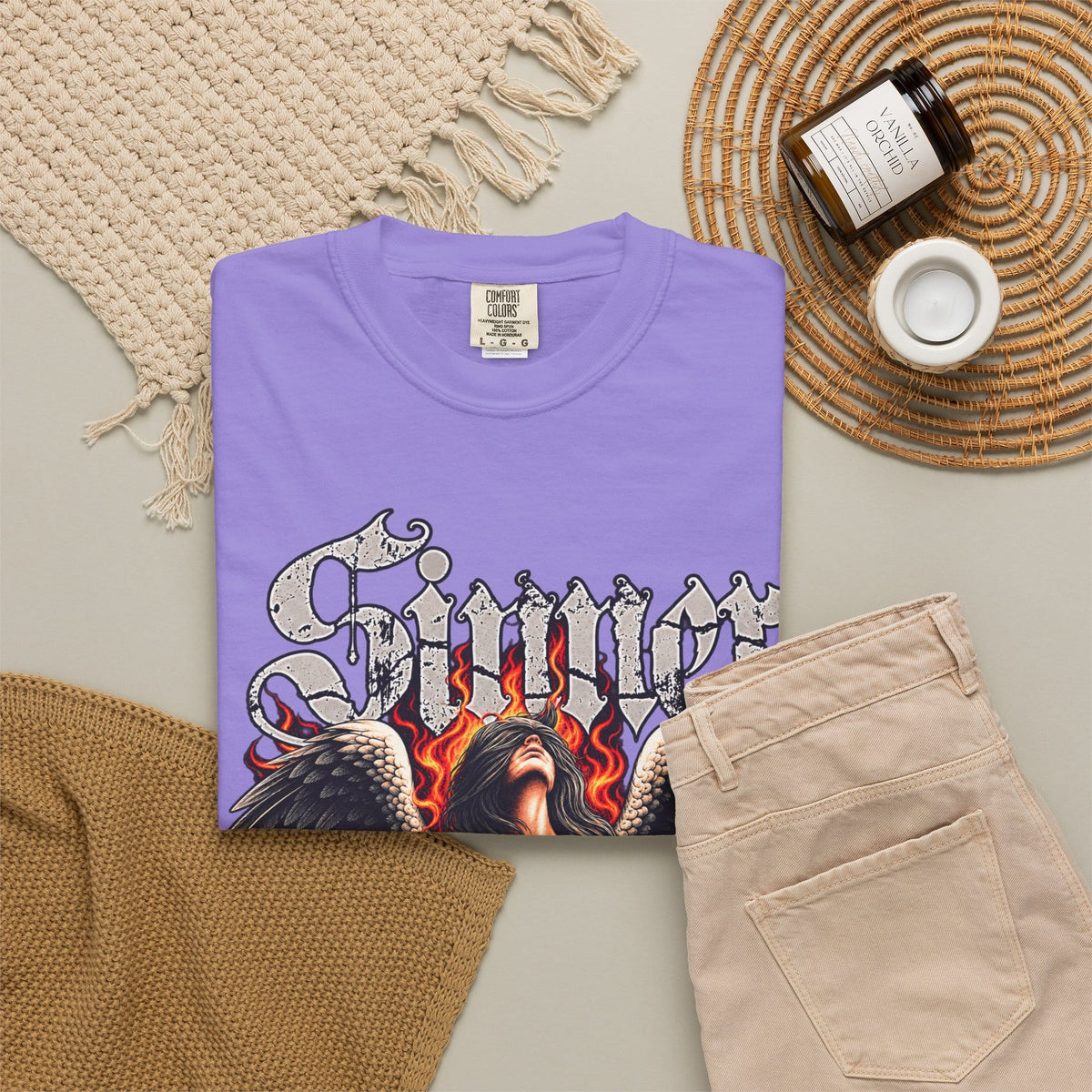 Sinner’s Flame Unisex Garment-Dyed T-shirt image 52