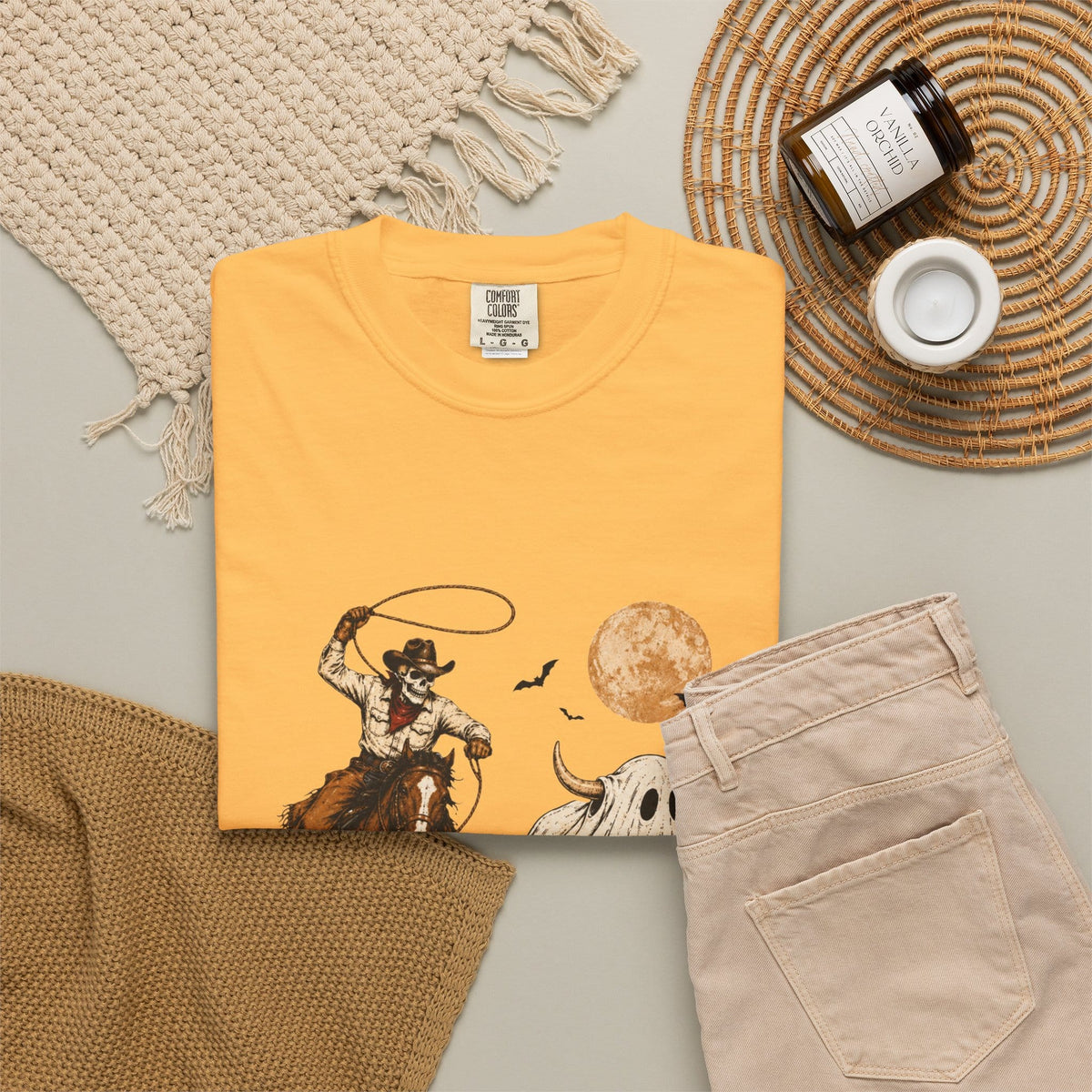 Halloween Basketball Skeleton Unisex Garment-Dyed T-shirt image 47