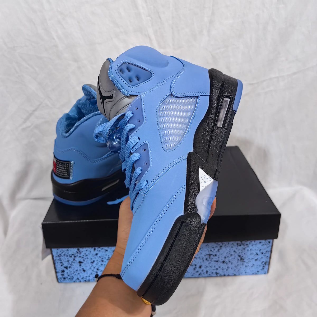 AJ 5 UNC University Blue Shoes Sneakers - nk0002350 image 8