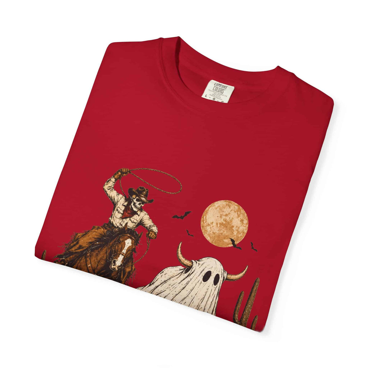 Halloween Basketball Skeleton Unisex Garment-Dyed T-shirt image 86