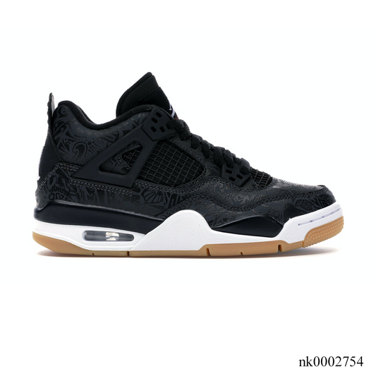 AJ 4 Retro Laser Black Gum Shoes Sneakers - nk0002754 image