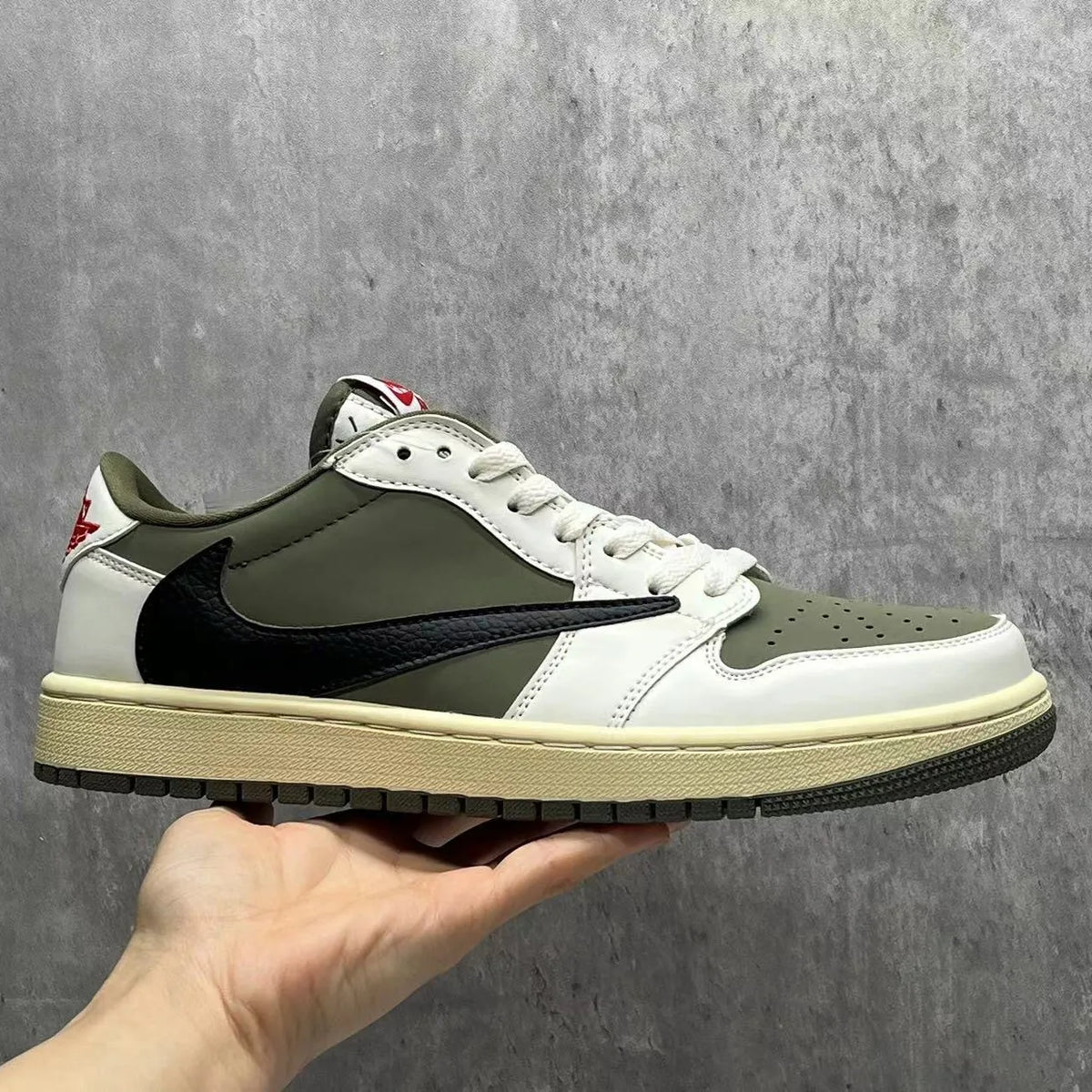 Travis Scott x AJ 1 Low Medium Olive Shoes Sneakers – nk0003913 image 5