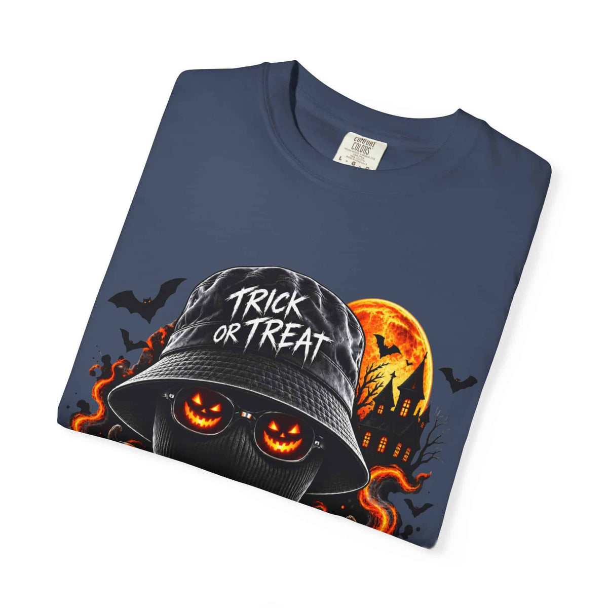 Spooky Streetwear Masked Unisex Garment-Dyed T-shirt image 62