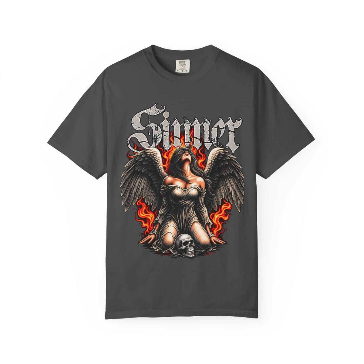 Sinner’s Flame Unisex Garment-Dyed T-shirt image