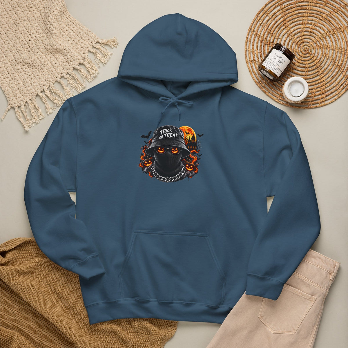 Spooky Streetwear Masked Hooded Sweatshirt image 48