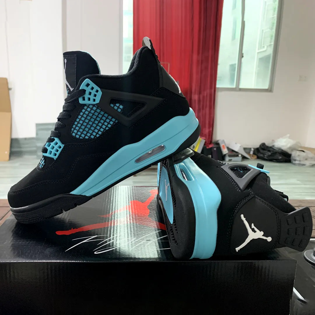AJ 4 Black Cyan Shoes Sneakers - nk0004727 image 5