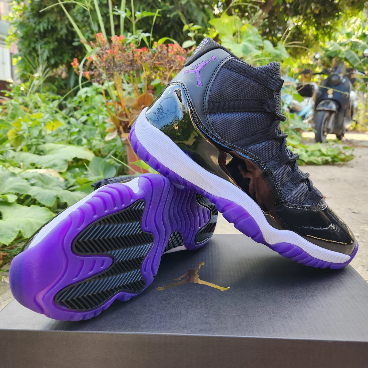 AJ 11 Black Grape Shoes Sneakers - nk0004209 image 7