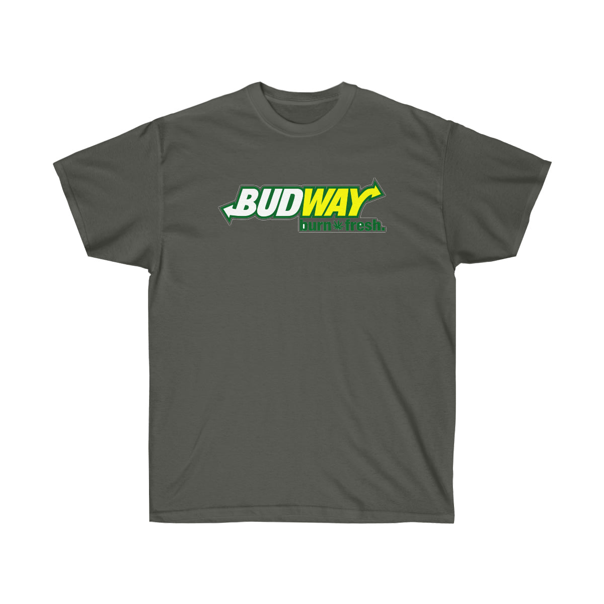 Budway Burn Fresh White Men T-Shirt - Charcoal, M image
