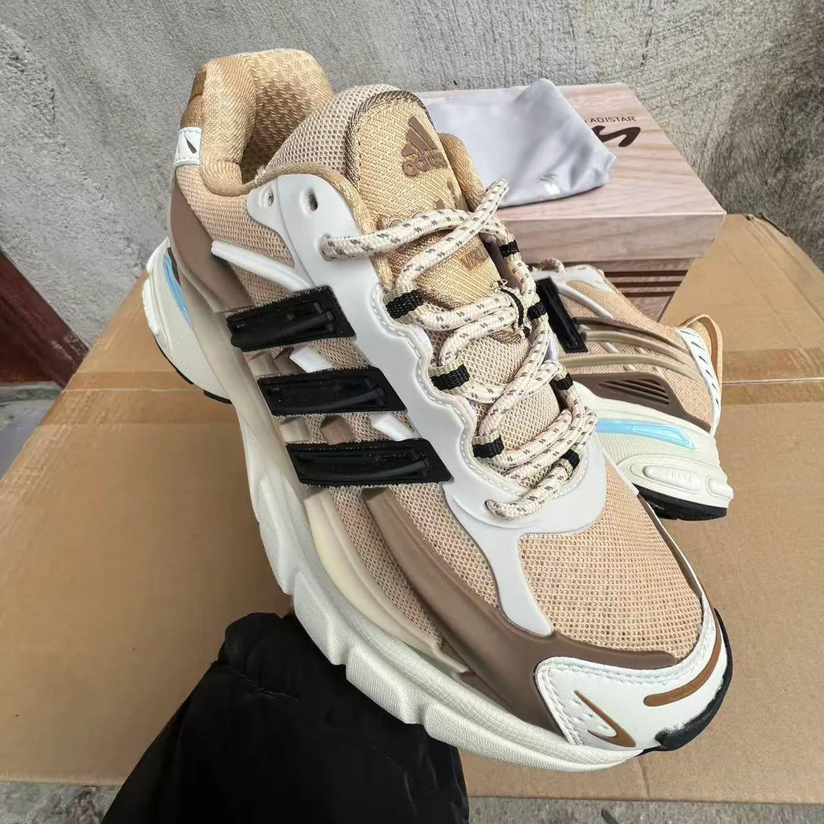 Pharrell x AD Adistar Jellyfish Tan  Shoes Sneakers - nk0004814 image 4