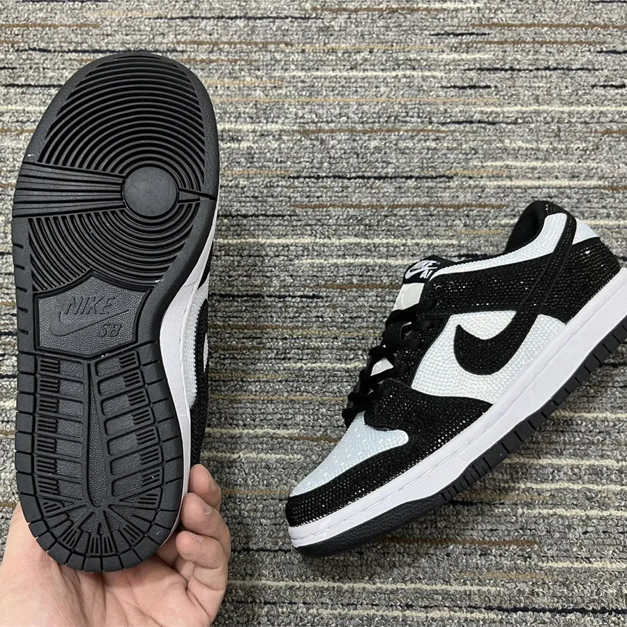 Dunk Low Black White Crystal Shoes Sneakers – nk0004834 image 5
