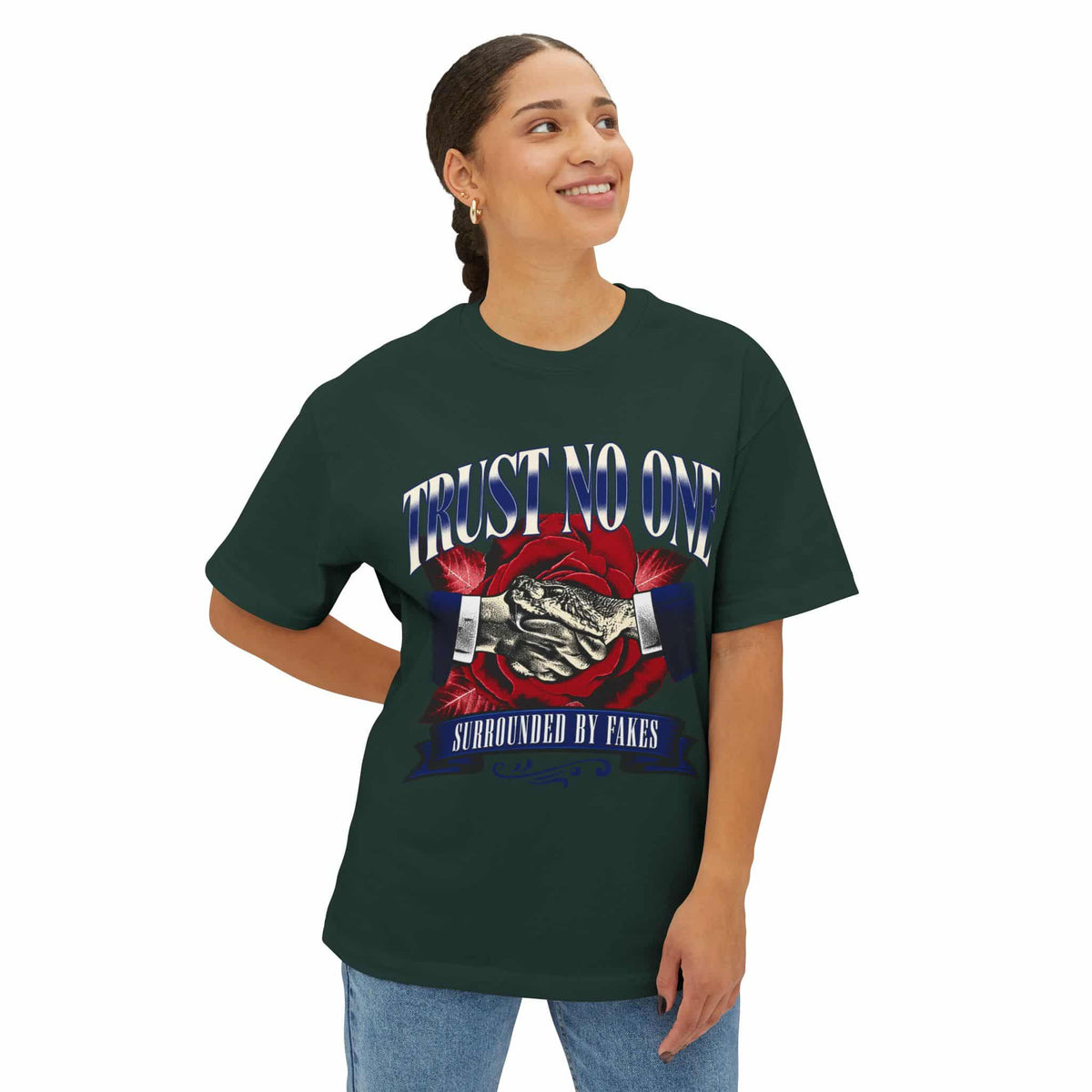 Graphic Print Unisex Oversized Boxy Tee - POD0037 image 23
