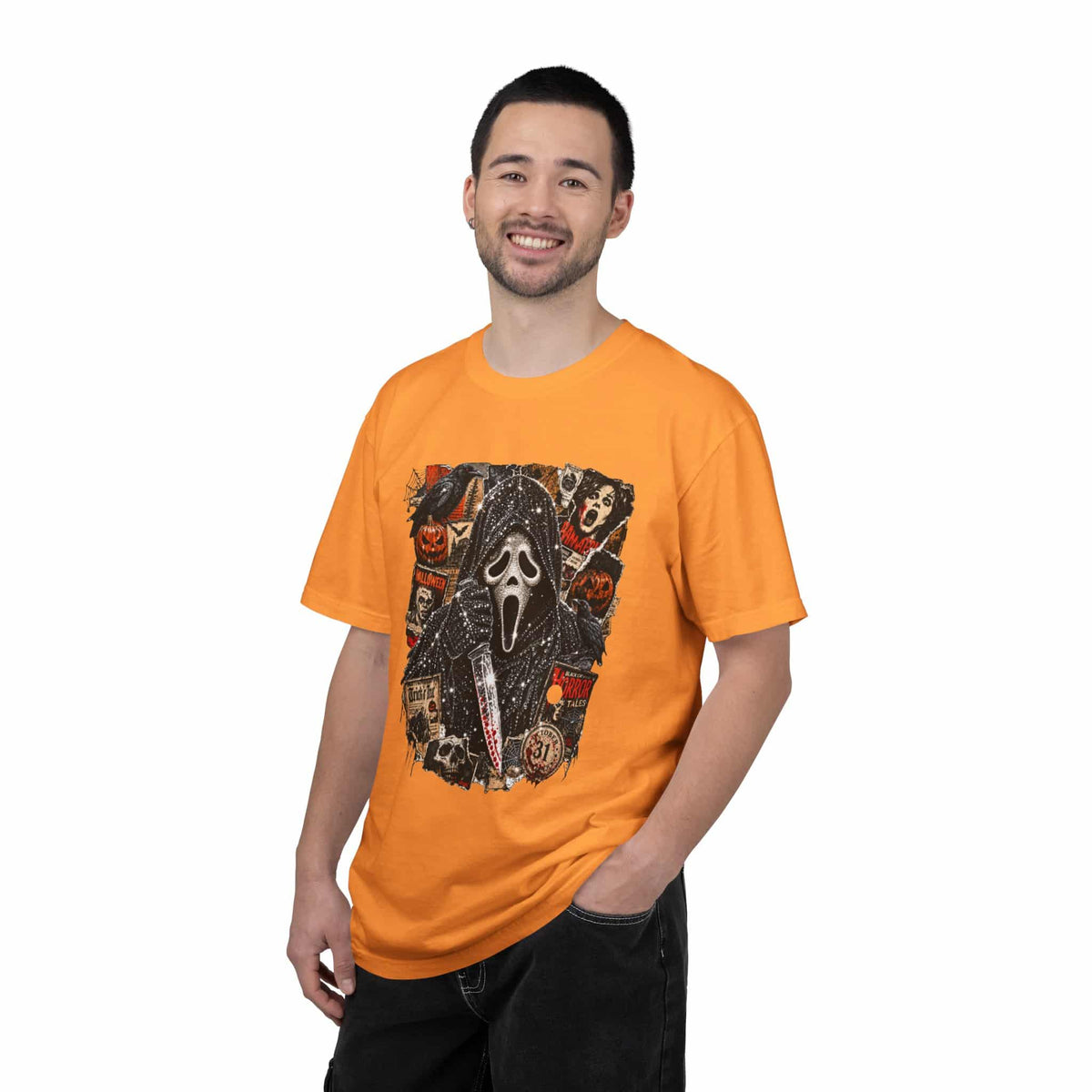 Halloween Horror Unisex Garment-Dyed T-shirt image 66