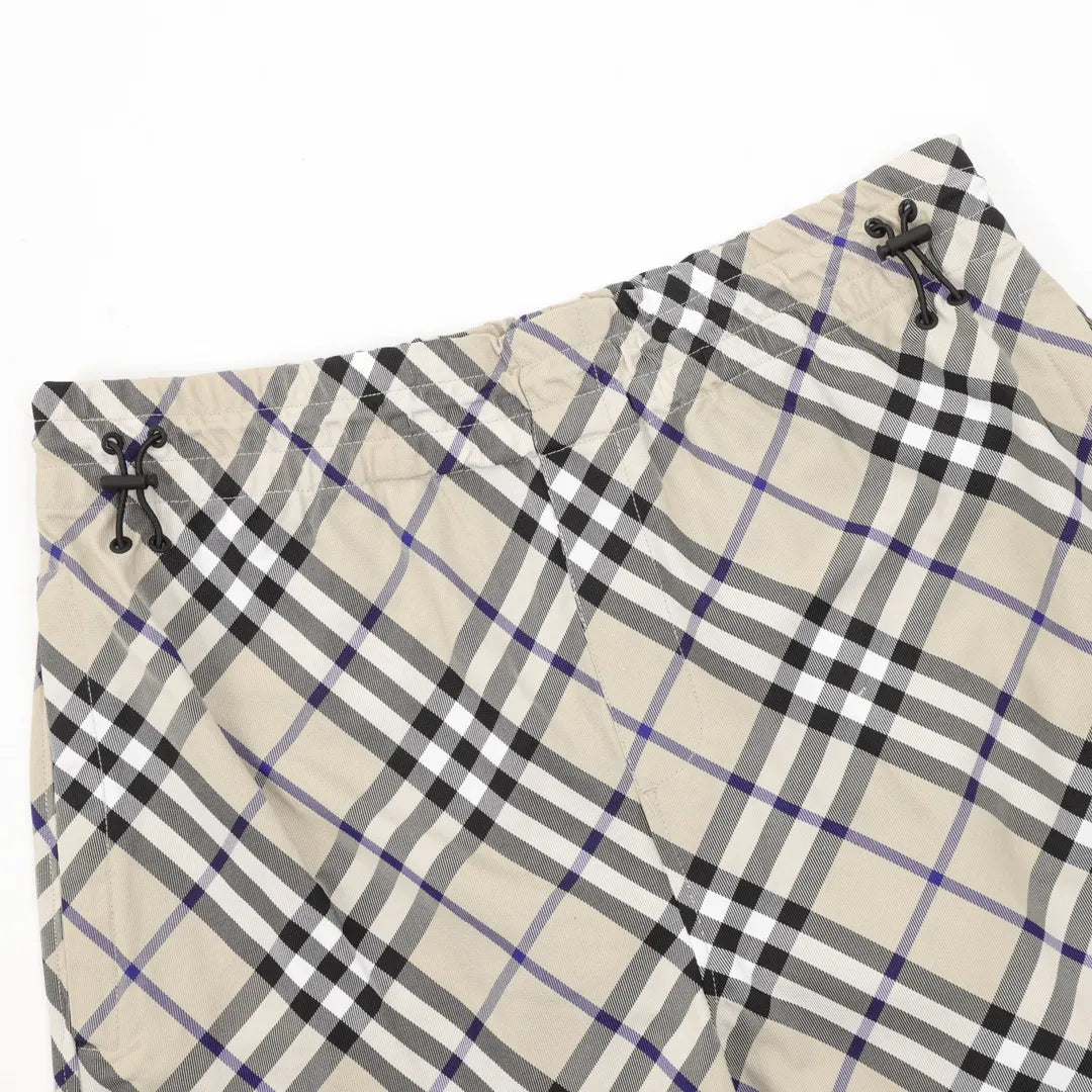 BUR Archive Check Knight Motif Shorts in Beige - 381 - bbr0000381 image 5
