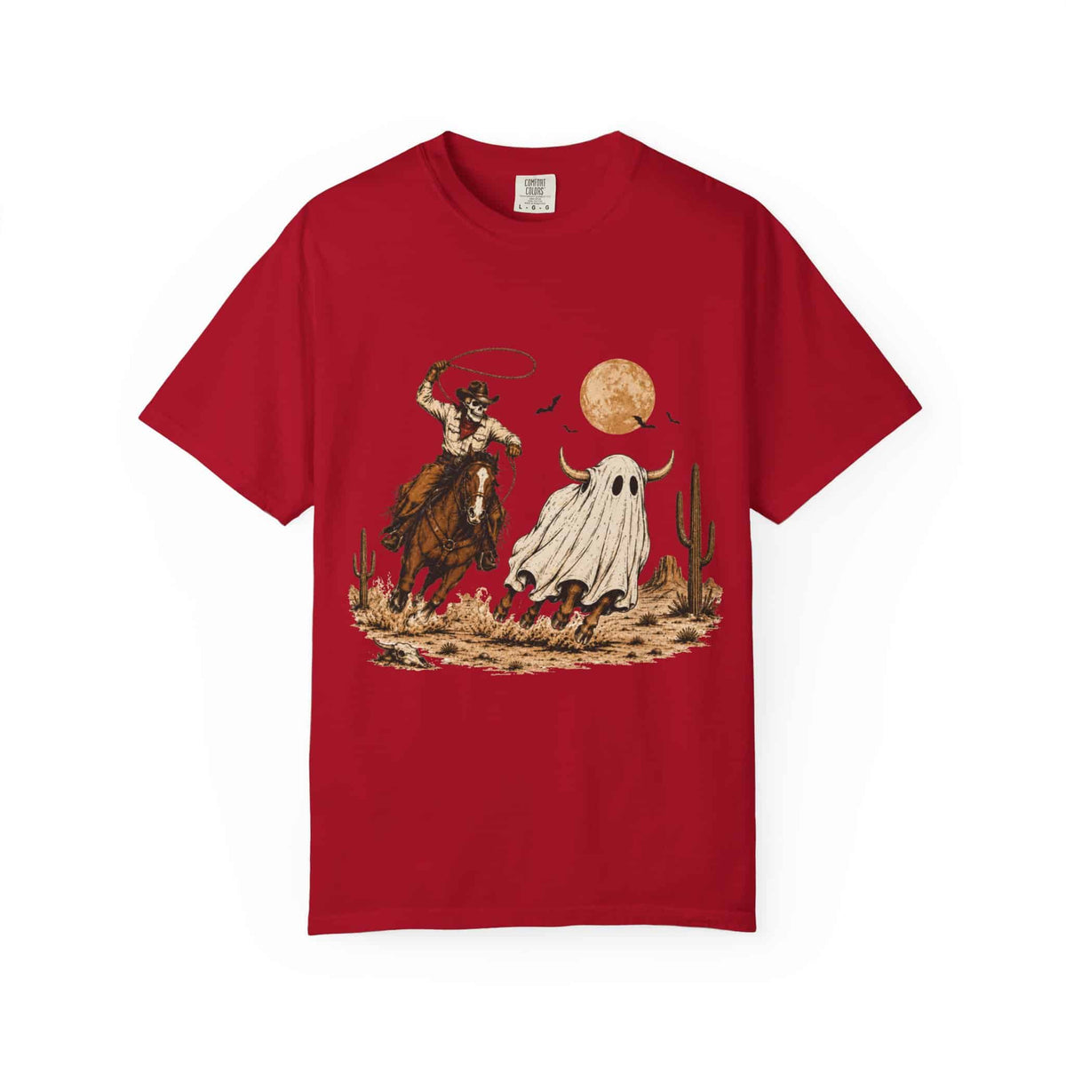 Halloween Basketball Skeleton Unisex Garment-Dyed T-shirt image